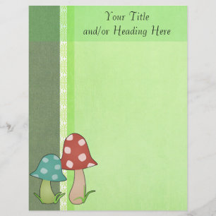Membrete Cabezal de toadstools de Woodland