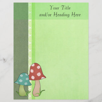Membrete Cabezal de toadstools de Woodland