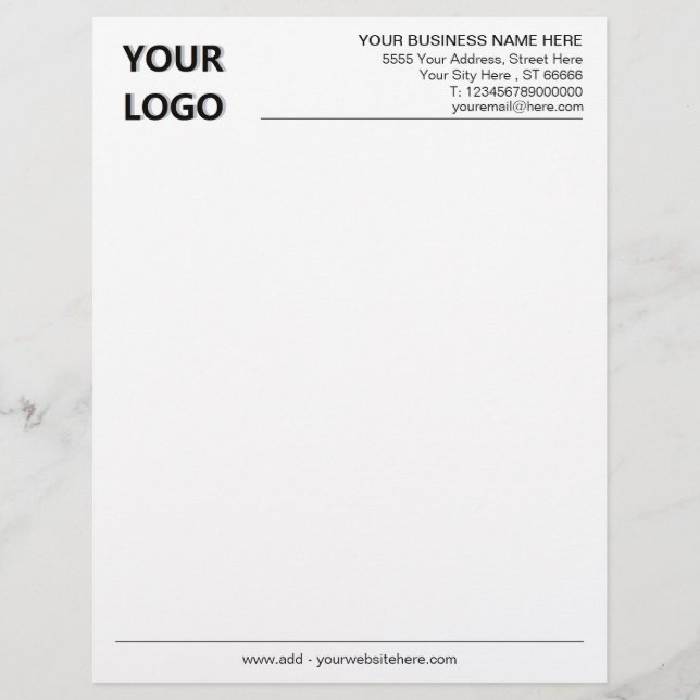 Membrete Cableado comercial personalizado con logotipo y có (Anverso)