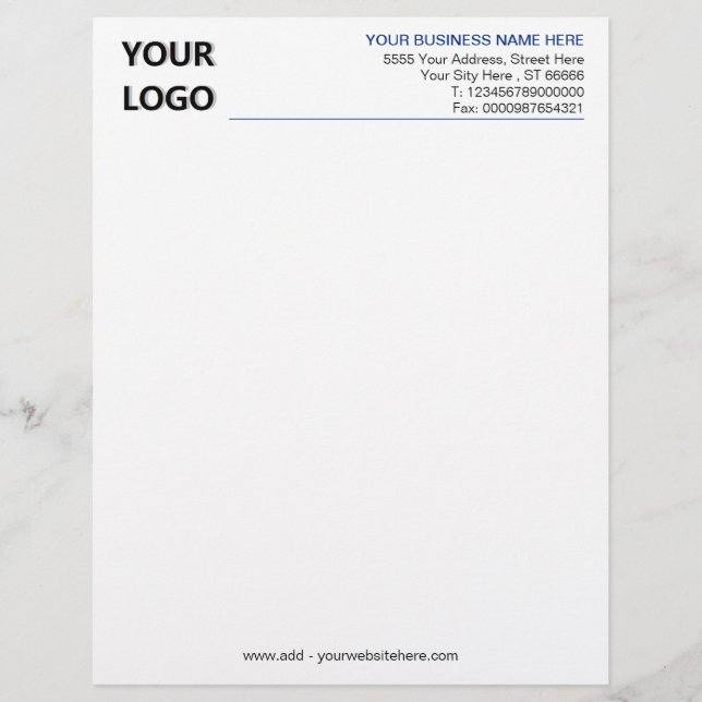 Membrete Cableado comercial personalizado simple con logoti (Anverso)