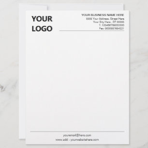 Membrete Cableado comercial personalizado simple con logoti