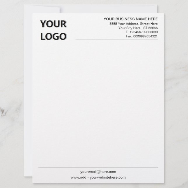 Membrete Cableado comercial personalizado simple con logoti (Anverso)