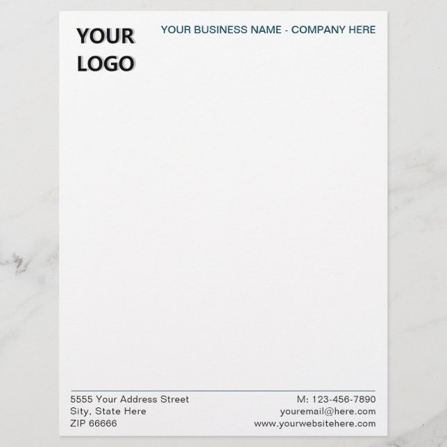 Membrete Cableado personalizado con dirección de logotipo d (Anverso)