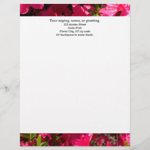 Membrete Cabletera Personalizado rosa Azalea con dirección
