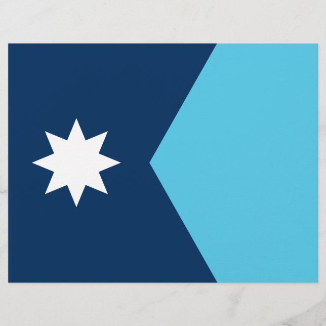 Membrete Cabletero con bandera de Minnesota, Estados Unidos (Anverso)