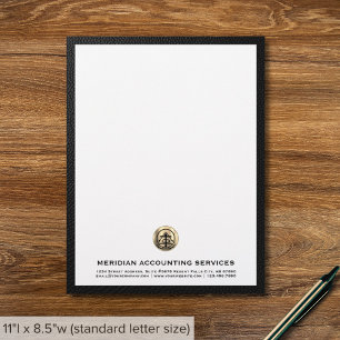Membrete Cabletero del logotipo de contabilidad elegante