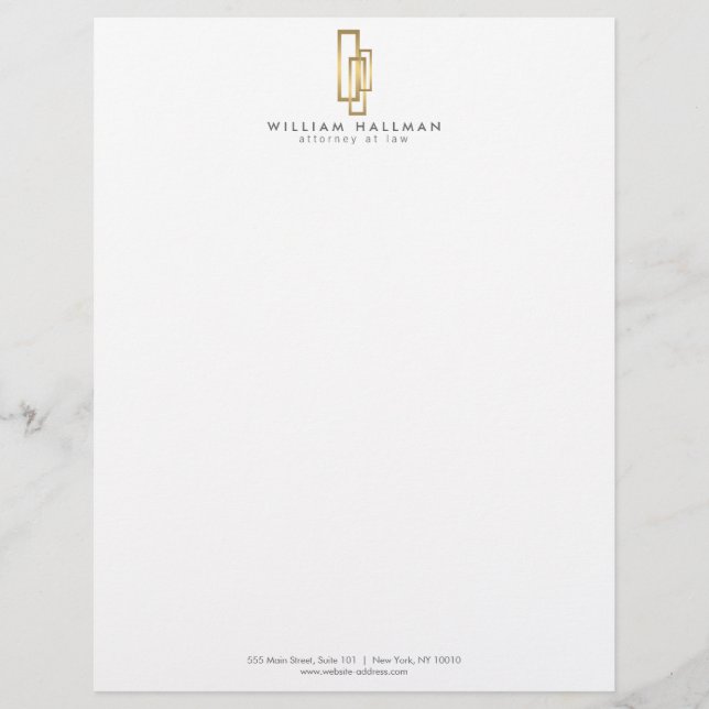 Membrete Cajas de oro Elegancia profesional (Anverso)