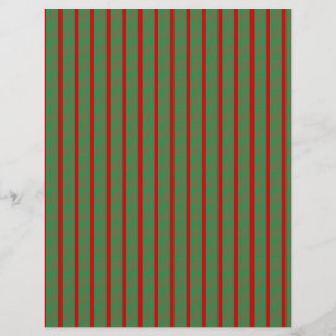 Membrete Calcetín de Navidad Rojo Verde sobre Rojo Verde