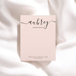 Membrete Calligraphy Girly Rubor Pink