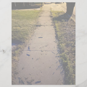Membrete Camino lateral Carretera Faded Photo Letterhead