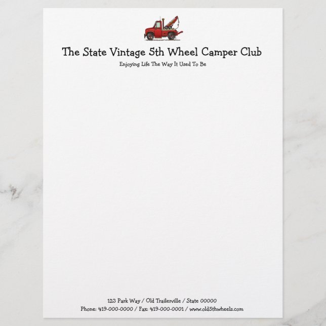 Membrete Camión de auxilio lindo de la grúa (Anverso)