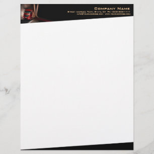 Membrete Camión Rojo En La Motion Company Letterhead