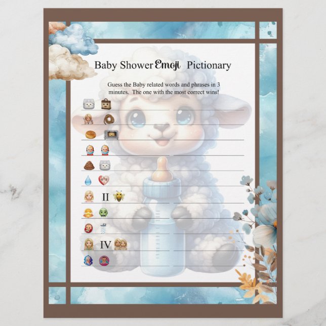 Membrete Canción Mi Cordero Pequeño _Bebé (Anverso)