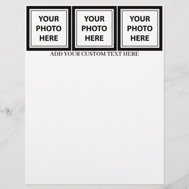 Membrete Cargar 3 fotos y añadir texto - imagen Personaliza (Anverso)