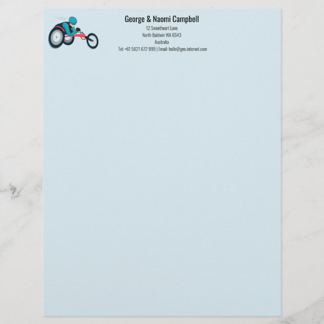 Membrete Carreras en silla de ruedas (Anverso)