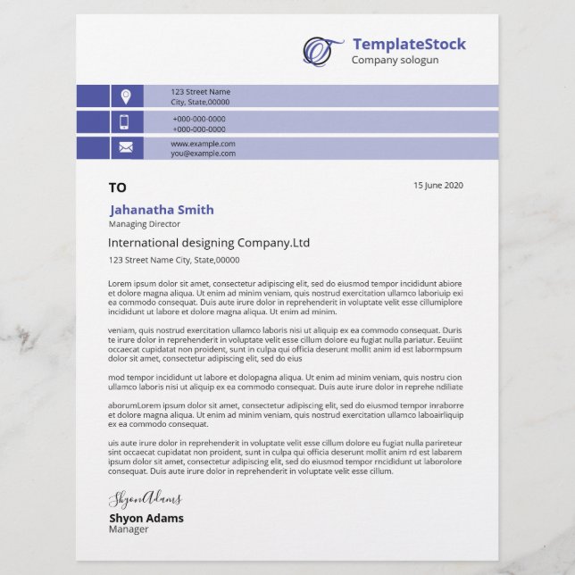 Membrete Cartel de empresa (Anverso)