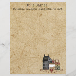 Membrete Casa de Salto Azul de Arte Popular Primitivo del P