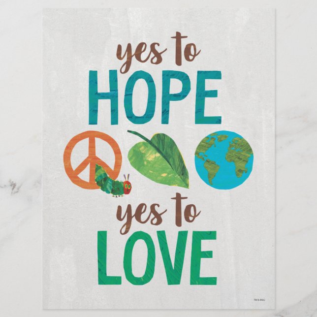 Membrete Caterpillar de Hambre | Sí a la esperanza (Anverso)