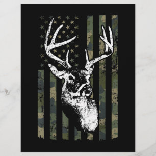 Membrete Caza de ciervos Whitetail Buck en EE.UU. Camuflage