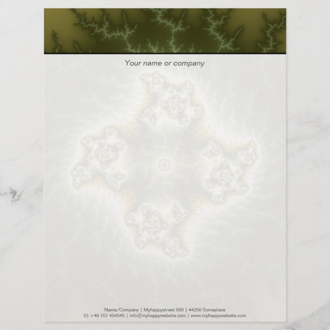 Membrete Celda vegetal - Arte fractal (Anverso)