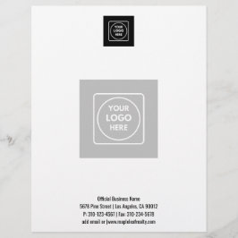 Membrete Centered Logo Watermark Business Basic letterhead