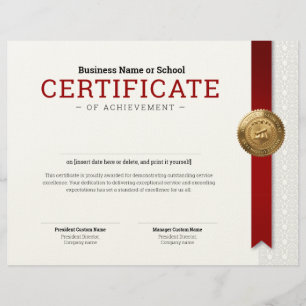 Membrete Certificado de Diploma Clásico Elegante sello de l
