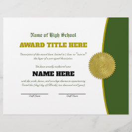 Membrete Certificado de premio de DEPORTES de Personalizabl