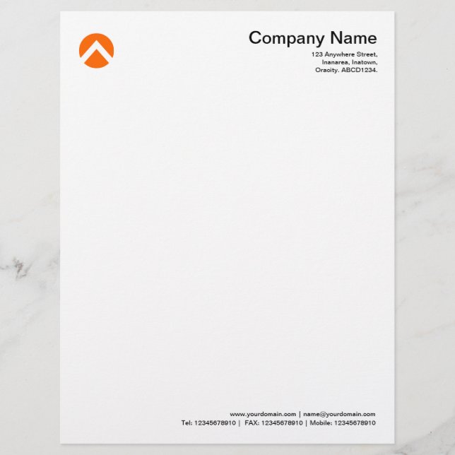 Membrete Chevron Circulado - Naranja (Anverso)