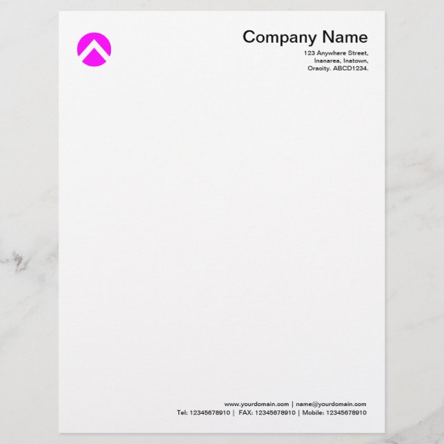 Membrete Chevron en círculo - Magenta (Anverso)