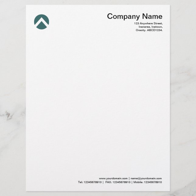 Membrete Chevron en círculo - Moss Green (Anverso)