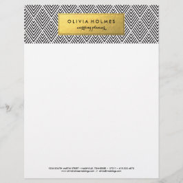 Membrete Chevron Letterhead, Relieve metalizado de imitació