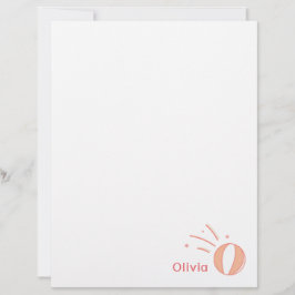 Membrete Chicas de baloncesto con nombre personalizado rega