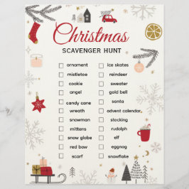 Membrete Christmas Scavenger Hunt Checklist Art