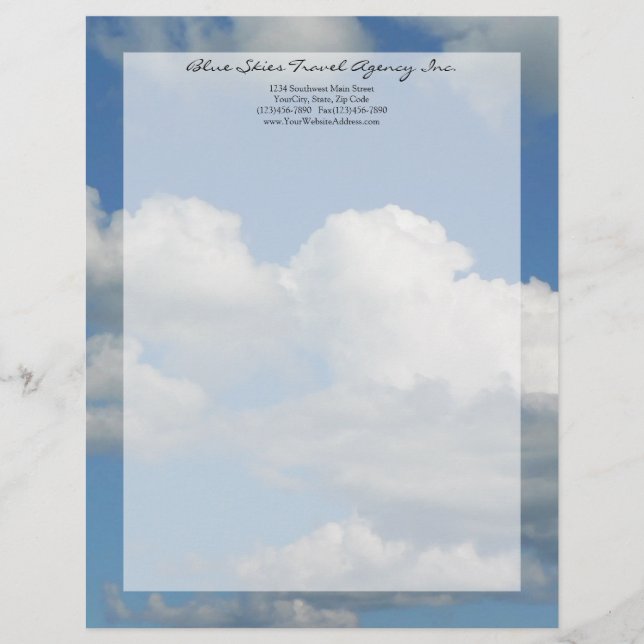 Membrete Cielo azul claro (Anverso)