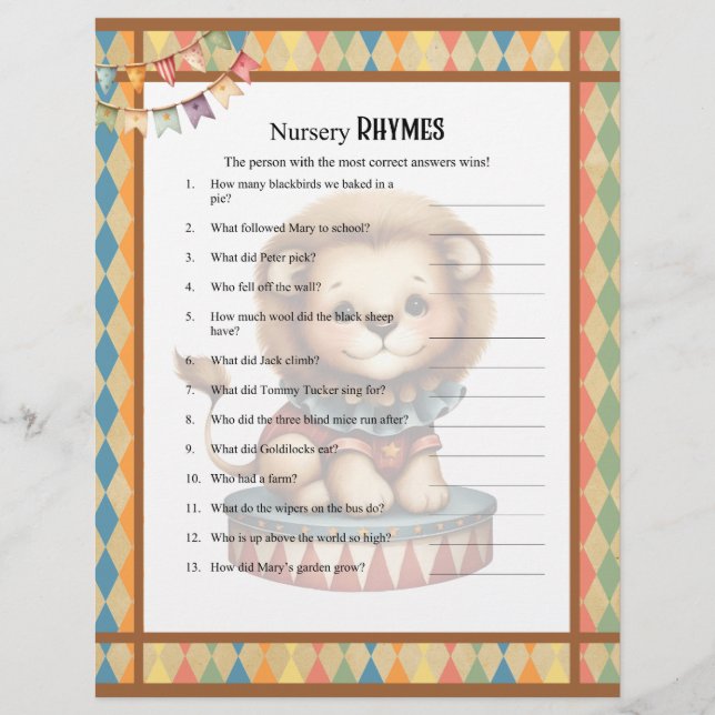 Membrete Circus_ Nursery Rhymes (Anverso)
