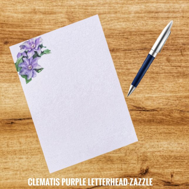 Membrete Clematis Purple (Subido por el creador)