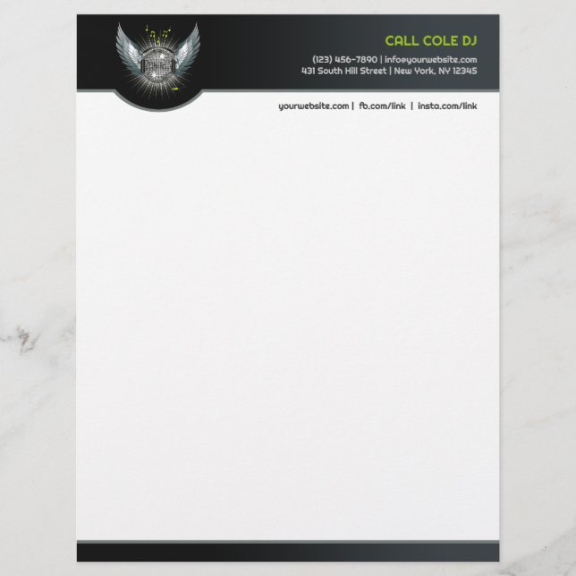 Membrete Club DJ Letterhead (Anverso)