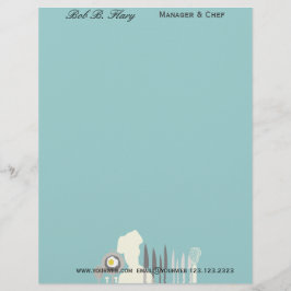 Membrete Cocinero profesional del negocio con la cocina del