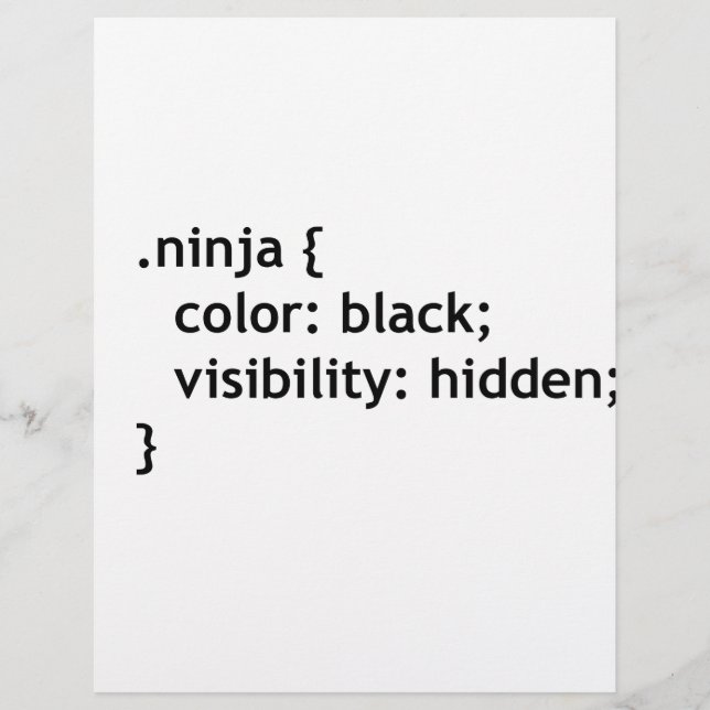 Membrete código ninja, script (Anverso)