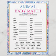 Coincidencia de bebé animal [acuarelas florales]