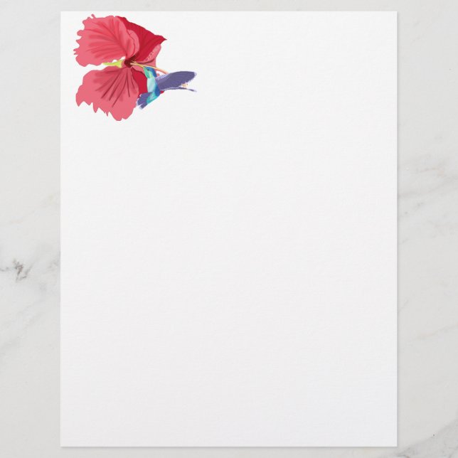 Membrete Colibrí azul y verde (Anverso)