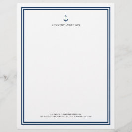 Membrete Color personalizado Moderno Anclaje clásico person