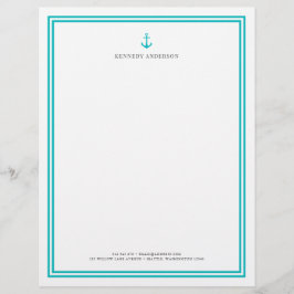 Membrete Color personalizado Moderno Anclaje clásico person