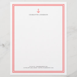 Membrete Color personalizado Moderno Anclaje clásico person