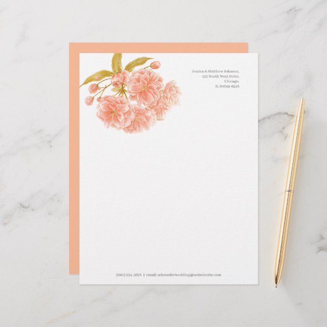 Membrete Colores de agua blanca y verde oliva (Anverso/Reverso In Situ)