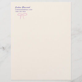 Membrete Colorful Simple Bows Personal Stationery