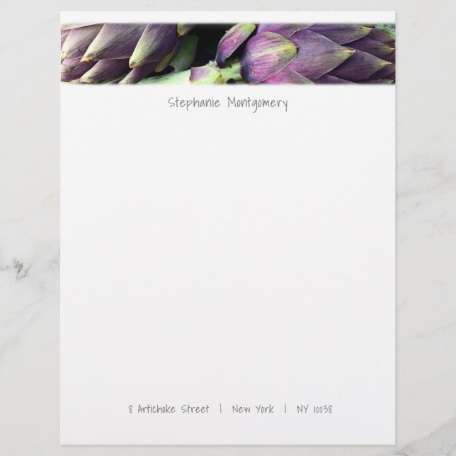 Membrete Comida moderna y colorida (Anverso)