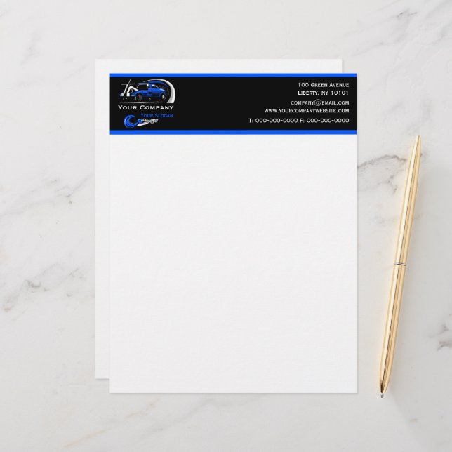 Membrete Compañía de Oleado Profesional, Hauling Service (Anverso/Reverso In Situ)