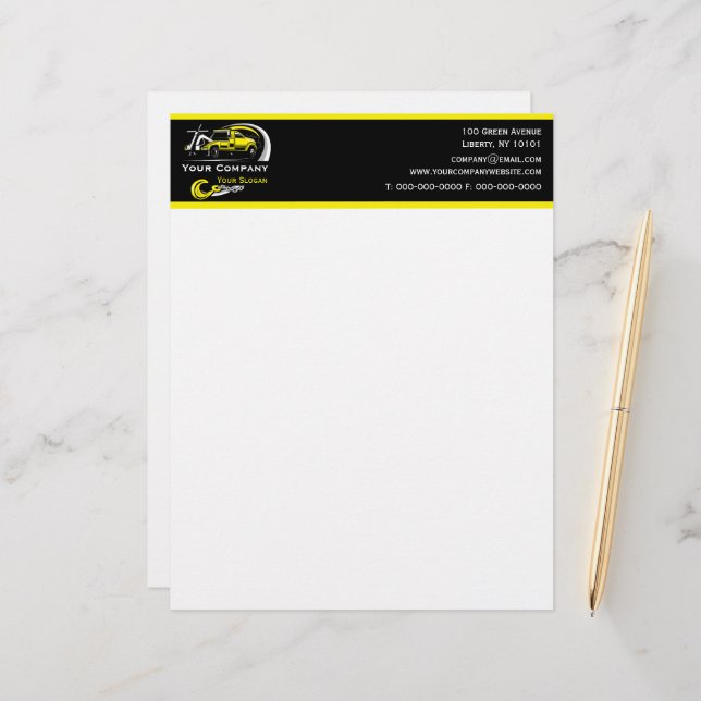 Membrete Compañía de Oleado Profesional, Hauling Service (Anverso/Reverso In Situ)