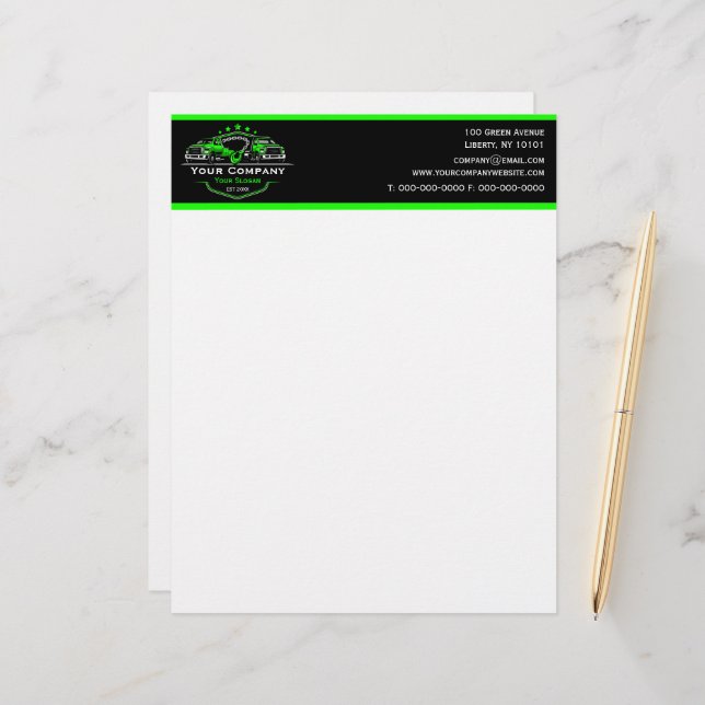 Membrete Compañía de Oleado Profesional, Hauling Service (Anverso/Reverso In Situ)